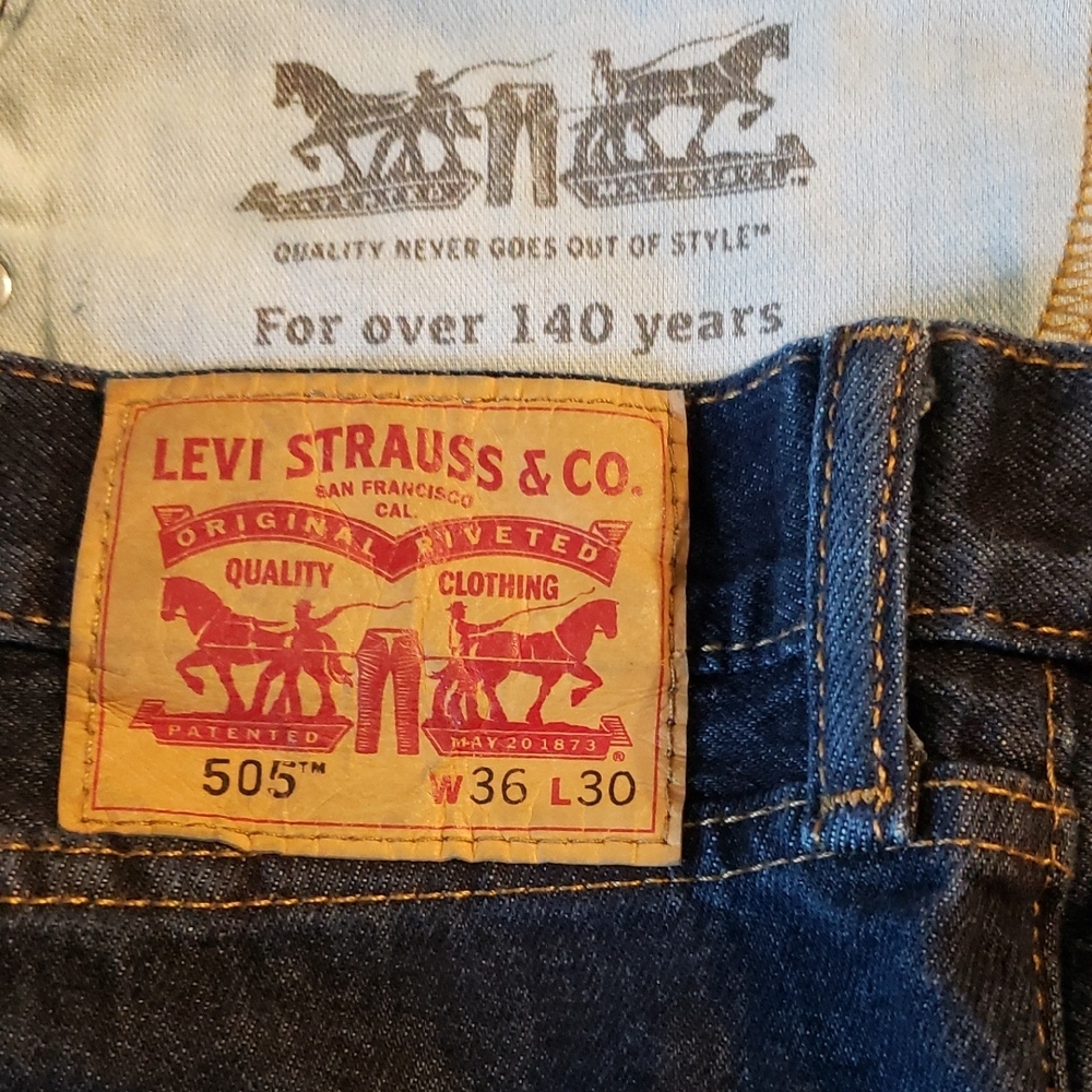 Levi's Classic Dark Blue Straight Jeans 36x30